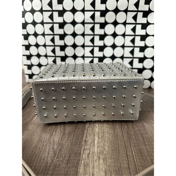 TOD'S Don Studded Metallic Leather Crossbody Bag $2145 - Picture 12 of 15